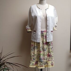 Vintage Sun Moda Cotton Skirt Sets Medium